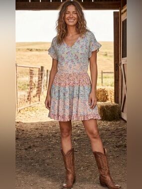 28. NWTS Angie Patchwork Mini Dress